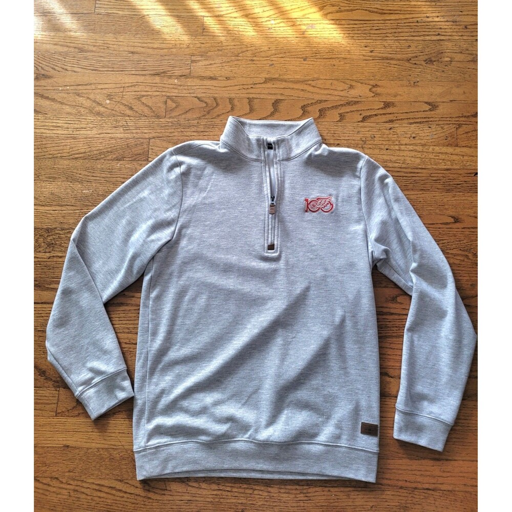 Travis Mathew Detroit Redwings Longsleeve Quarter Zip Pullover Size Small
